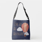 Warm-luchtballon - tijd voor avontuur crossbody tas (Achterkant)