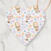 Warm luchtballon Whimsical Waterverf Patroon Bedankjes Labels (Achterkant)