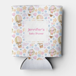 Warm luchtballon Whimsical Waterverf Patroon Blikjeskoeler