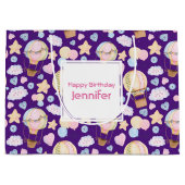 Warm luchtballon Whimsical Waterverf Patroon Groot Cadeauzakje (Voorkant)