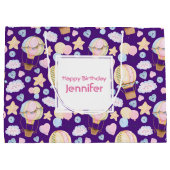 Warm luchtballon Whimsical Waterverf Patroon Groot Cadeauzakje (Achterkant)