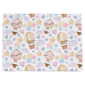 Warm luchtballon Whimsical Waterverf Patroon Groot Cadeauzakje (Voorkant)