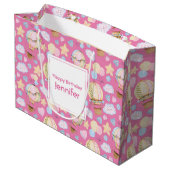 Warm luchtballon Whimsical Waterverf Patroon Groot Cadeauzakje (Achterkant Gekanteld)