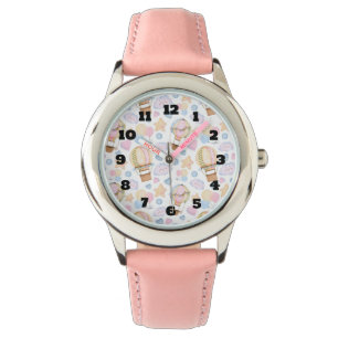 Warm luchtballon Whimsical Waterverf Patroon Horloge