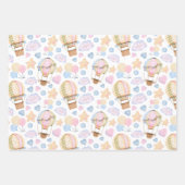 Warm luchtballon Whimsical Waterverf Patroon Inpakpapier Vel (Voorkant)
