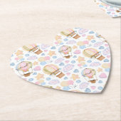 Warm luchtballon Whimsical Waterverf Patroon Kartonnen Onderzetters (Gekanteld)