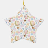 Warm luchtballon Whimsical Waterverf Patroon Keramisch Ornament (Voorkant)