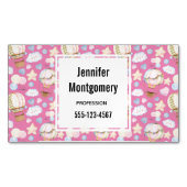 Warm luchtballon Whimsical Waterverf Patroon Magnetisch Visitekaartje (Voorkant)