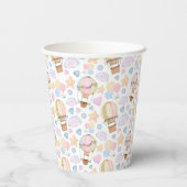 Warm luchtballon Whimsical Waterverf Patroon Papieren Bekers (Achterkant)