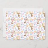 Warm luchtballon Whimsical Waterverf Patroon Save The Date (Achterkant)