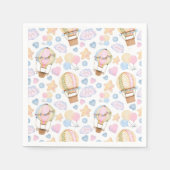 Warm luchtballon Whimsical Waterverf Patroon Servet (Voorkant)