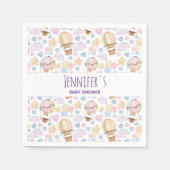 Warm luchtballon Whimsical Waterverf Patroon Servet (Voorkant)