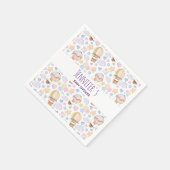 Warm luchtballon Whimsical Waterverf Patroon Servet (Hoek)