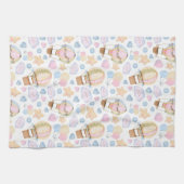 Warm luchtballon Whimsical Waterverf Patroon Theedoek (Horizontaal)