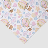 Warm luchtballon Whimsical Waterverf Patroon Tissuepapier (Detail)