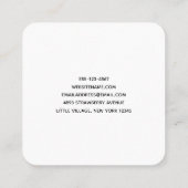 Warm luchtballon Whimsical Waterverf Patroon Vierkante Visitekaartje (Achterkant)