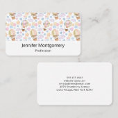 Warm luchtballon Whimsical Waterverf Patroon Visitekaartje (Voorkant / Achterkant)