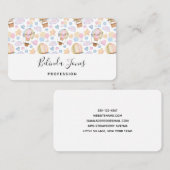 Warm luchtballon Whimsical Waterverf Patroon Visitekaartje (Voorkant / Achterkant)