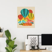 Warm luchtballonavontuur wacht op  look poster (Thuiskantoor)