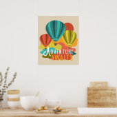 Warm luchtballonavontuur wacht op  look poster (Keuken)