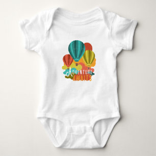 Warm-luchtballonavontuur wacht op Retrokleuren Romper