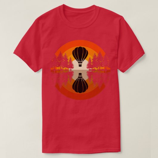Warm luchtballonballonballonvaarding 2 t-shirt (Design voorkant)