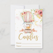 Warm luchtballondier raad hoeveel Snoepjes Kaart (Voorkant)