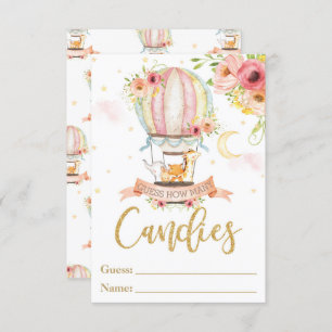 Warm luchtballondier raad hoeveel Snoepjes Kaart