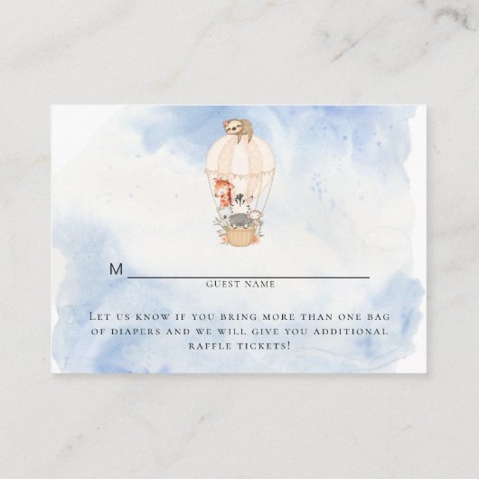 Warm luchtballondiertjes Waterverf luidere rotting Informatiekaartje (Achterkant)