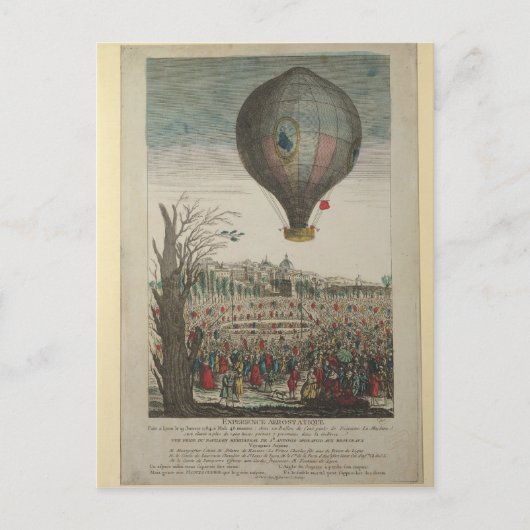 Warm-luchtballonexperiment Briefkaart (Voorkant)