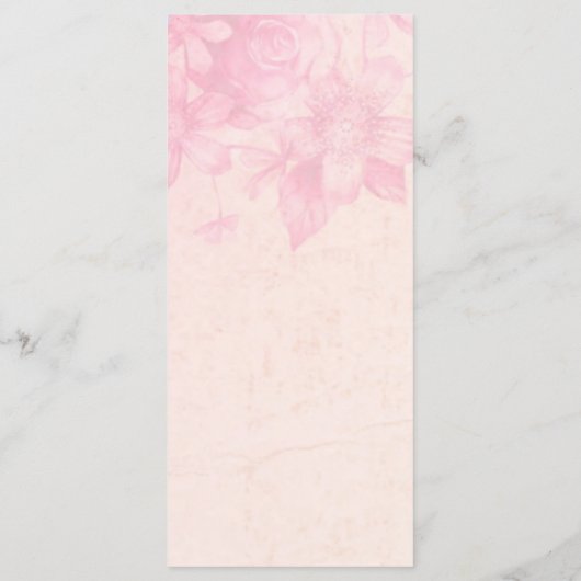 Warm Luchtballonhuwelijk Menu (Achterkant)