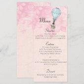 Warm Luchtballonhuwelijk Menu (Voorkant / Achterkant)