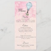 Warm Luchtballonhuwelijk Menu (Voorkant)