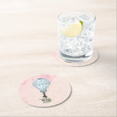 Warm Luchtballonhuwelijk Ronde Kartonnen Onderzetter (Insitu)