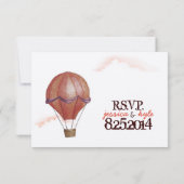 Warm Luchtballonhuwelijk RSVP (Achterkant)