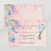 Warm Luchtballonhuwelijk RSVP (Voorkant / Achterkant)