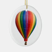Warm-luchtballonkerstboomversiering Keramisch Ornament (Rechts)