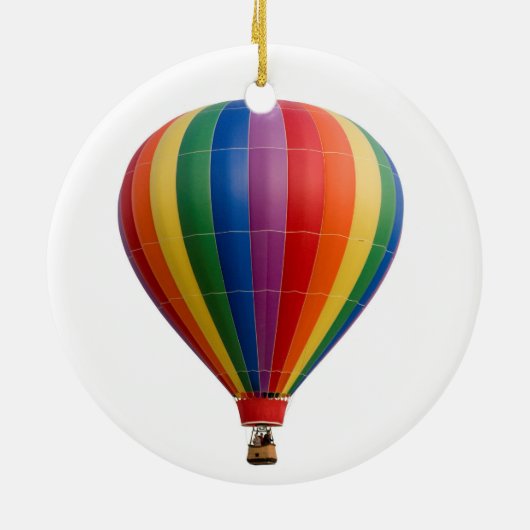 Warm-luchtballonkerstboomversiering Keramisch Ornament (Achterkant)