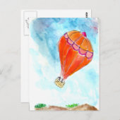 Warm luchtballonschip briefkaart (Voorkant / Achterkant)