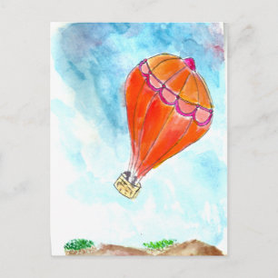 Warm luchtballonschip briefkaart