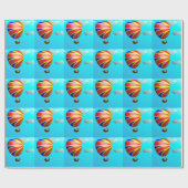 Warm luchtballonschip cadeaupapier (Vlak)