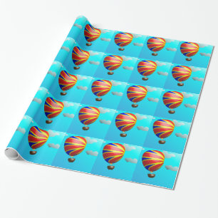 Warm luchtballonschip cadeaupapier