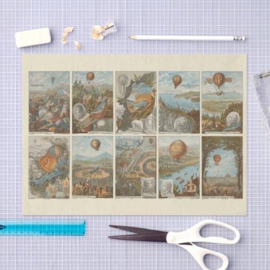  Warm-luchtballonvlekontkoppeling Tissuepapier (Craft)