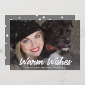 Warm maakt Persoonlijke horizontale foto Feestdagenkaart (Voorkant / Achterkant)