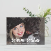 Warm maakt Persoonlijke horizontale foto Feestdagenkaart (Staand voorkant)