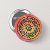 Warm Mandala Button door Megaflora (Voorkant /achterkant)
