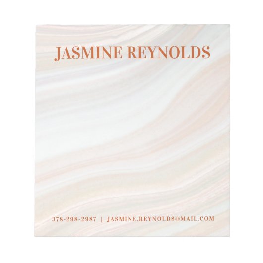 Warm Marble Geode Notitieblok (Voorkant)