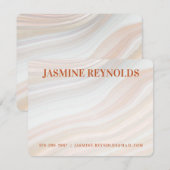 Warm Marble Geode Notitiekaartje (Voorkant / Achterkant)