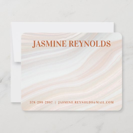 Warm Marble Geode Notitiekaartje (Voorkant)