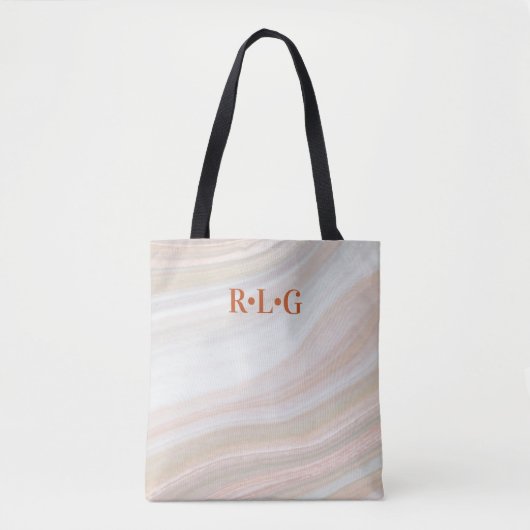 Warm Marble Geode Tote Bag (Voorkant)